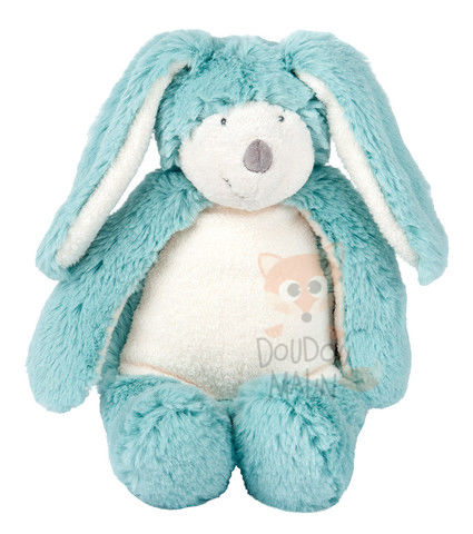 bande à basile baby comforter blue white rabbit 